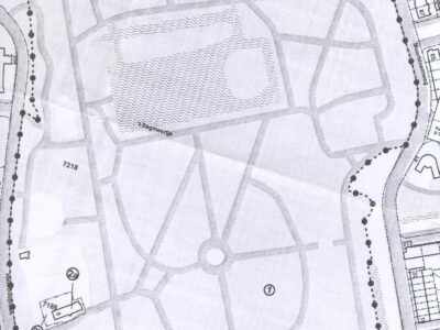 Begrenzing beschermd complex Meer en Bos met nummering complexonderdelen.