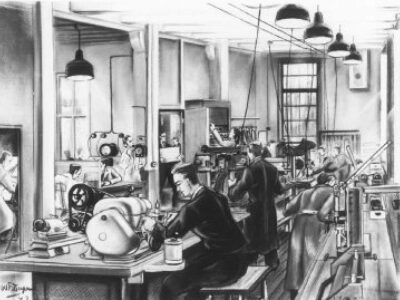 werkplaats fabriekje N.V. ASTO. (Algemene Signaal en Telefoon Onderneming)